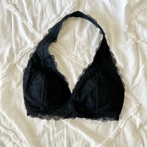Gilly Hicks Black Lace Halter Bralette